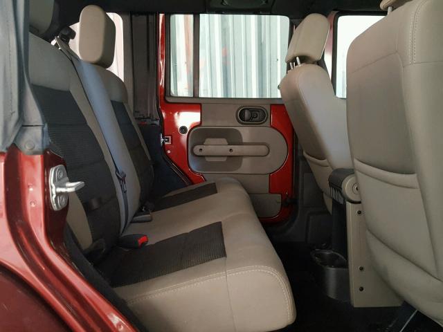 1J4BA5H12AL188532 - 2010 JEEP WRANGLER U BURGUNDY photo 6