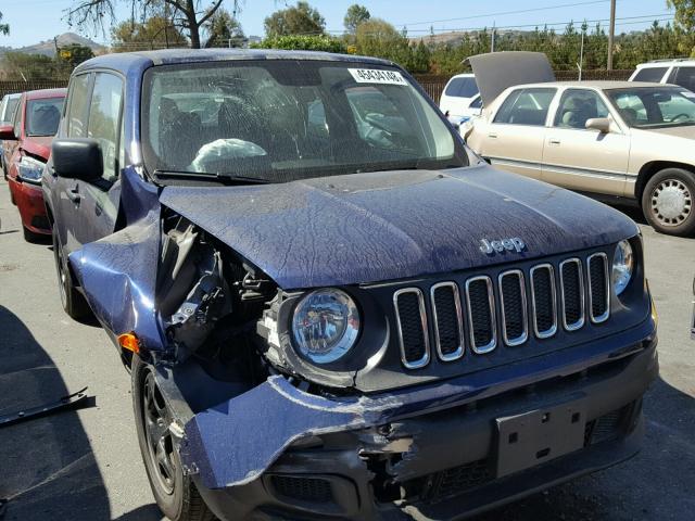ZACCJAAB3HPF98137 - 2017 JEEP RENEGADE S ლურჯი ფოტო 1