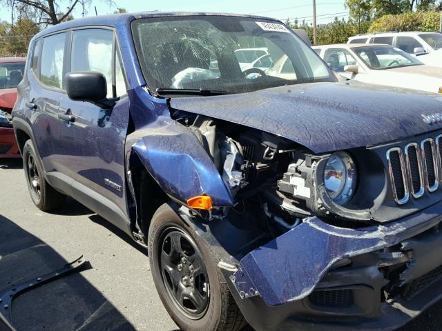 ZACCJAAB3HPF98137 - 2017 JEEP RENEGADE S ლურჯი ფოტო 9