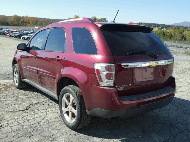 2CNDL63F276088154 - 2007 CHEVROLET EQUINOX LT MAROON photo 3