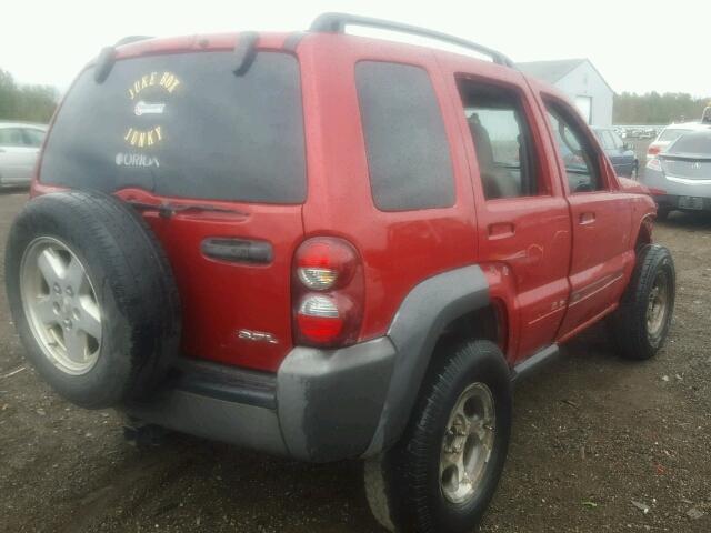 1J4GL48K07W501703 - 2007 JEEP LIBERTY SP RED photo 4