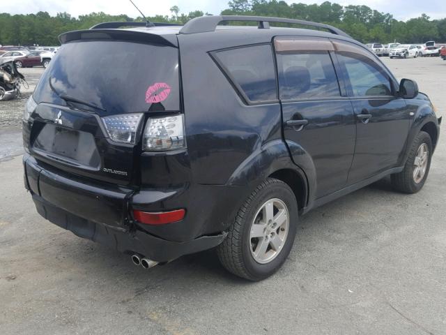 JA4MS31X07Z011928 - 2007 MITSUBISHI OUTLANDER BLACK photo 4