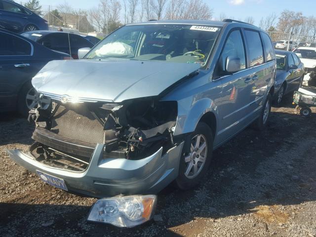 2A4RR5D15AR185886 - 2010 CHRYSLER TOWN & COU BLUE photo 2