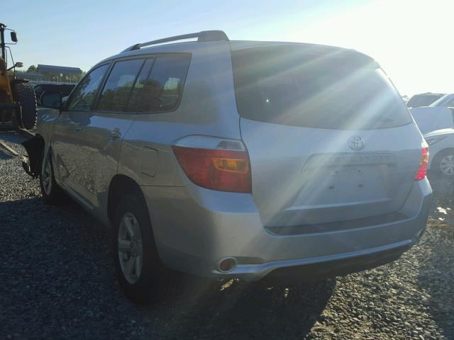 5TDZA3EH1AS005145 - 2010 TOYOTA HIGHLANDER SILVER photo 3