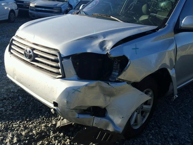 5TDZA3EH1AS005145 - 2010 TOYOTA HIGHLANDER SILVER photo 9