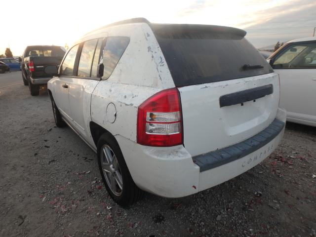 1J8FT47088D691886 - 2008 JEEP COMPASS SP WHITE photo 3