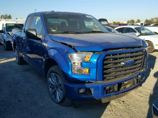 1FTEX1CP5HKD83398 - 2017 FORD F150 SUPER BLUE photo 1