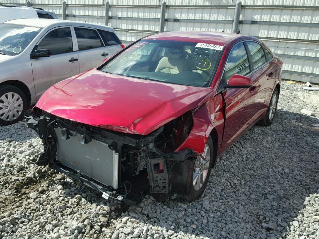 5NPE24AF5GH297127 - 2016 HYUNDAI SONATA SE RED photo 2