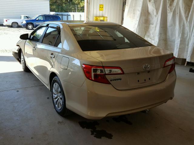 4T1BF1FK7CU009969 - 2012 TOYOTA CAMRY GOLD photo 3