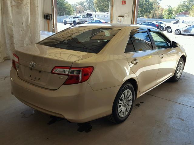 4T1BF1FK7CU009969 - 2012 TOYOTA CAMRY GOLD photo 4