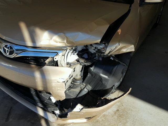 4T1BF1FK7CU009969 - 2012 TOYOTA CAMRY GOLD photo 9