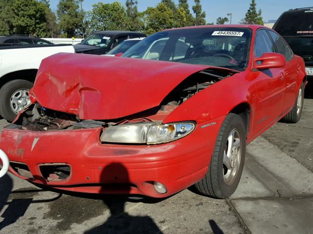 1G2WJ52K4XF298020 - 1999 PONTIAC GRAND PRIX RED photo 2