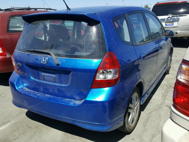 JHMGD38657S011408 - 2007 HONDA FIT S 蓝色 照片 4