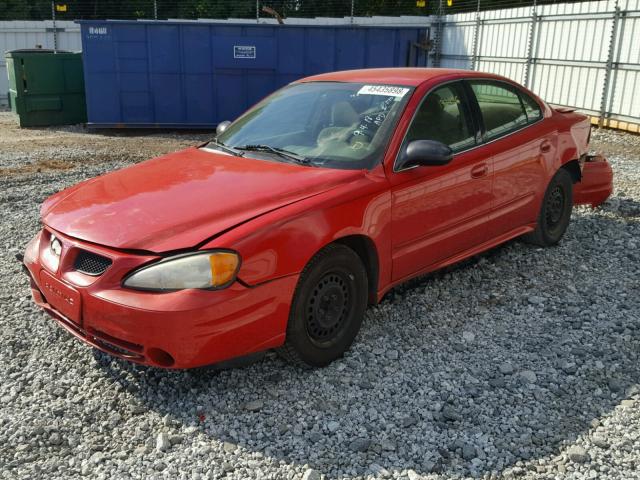 1G2NF52F14M618627 - 2004 PONTIAC GRAND AM S RED photo 2