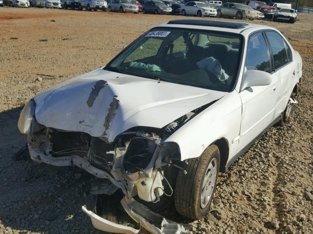 2HGEJ8640YH598482 - 2000 HONDA CIVIC EX WHITE photo 2