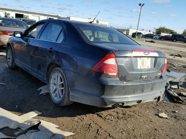 3FAHP0JG1BR280580 - 2011 FORD FUSION SEL BLACK photo 3