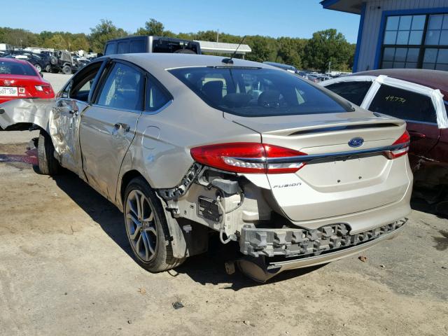 3FA6P0G72HR141274 - 2017 FORD FUSION S GOLD photo 3