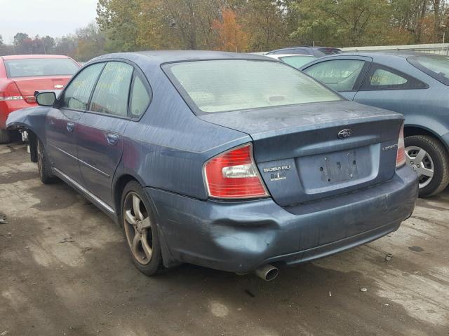 4S3BL626167202253 - 2006 SUBARU LEGACY 2.5 BLUE photo 3