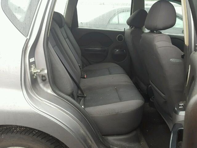 KL1TD66608B125488 - 2008 CHEVROLET AVEO BASE Szary zdjęcie 6