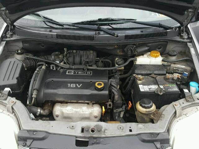 KL1TD66608B125488 - 2008 CHEVROLET AVEO BASE Szary zdjęcie 7