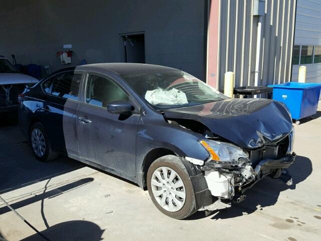 3N1AB7AP6FY327698 - 2015 NISSAN SENTRA S BLUE photo 1