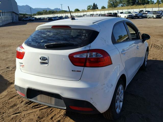 KNADN5A39C6011408 - 2012 KIA RIO EX WHITE photo 4