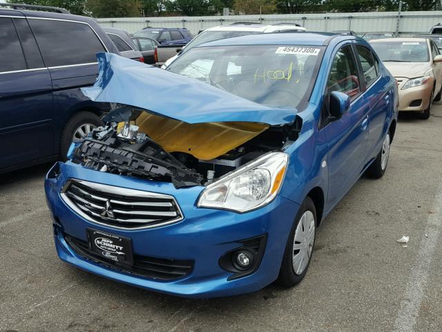 ML32F3FJ5JHF07137 - 2018 MITSUBISHI MIRAGE G4 BLUE photo 2