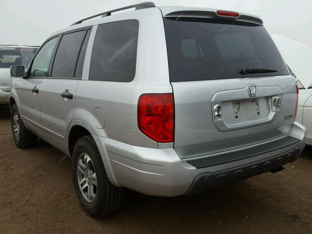 5FNYF18625B056109 - 2005 HONDA PILOT SILVER photo 3