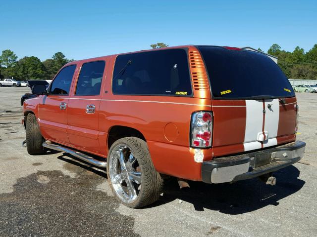 1GNEC16T51J252110 - 2001 CHEVROLET SUBURBAN C ORANGE photo 3