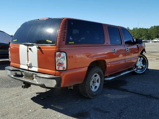 1GNEC16T51J252110 - 2001 CHEVROLET SUBURBAN C ORANGE photo 4