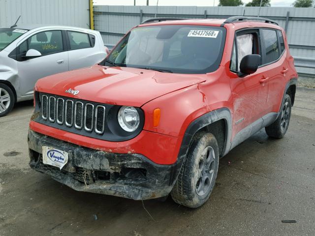 ZACCJBAB4JPH07958 - 2018 JEEP RENEGADE S Նարնջագույն լուսանկար 2