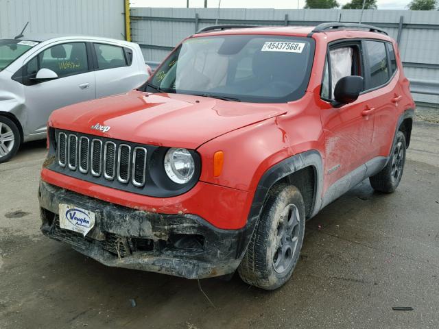 ZACCJBAB4JPH07958 - 2018 JEEP RENEGADE S ORANGE photo 2