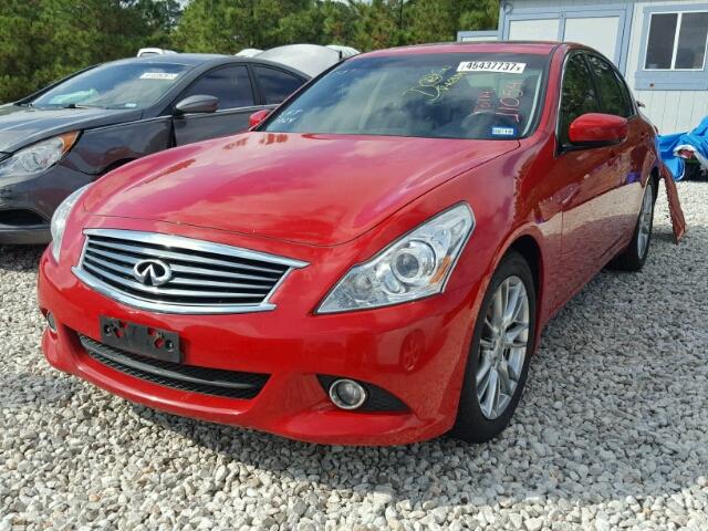 JN1CV6AP2CM625514 - 2012 INFINITI G37 RED photo 2