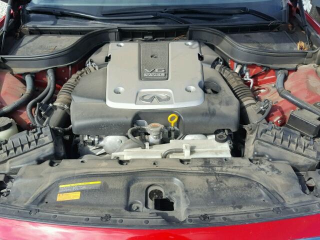 JN1CV6AP2CM625514 - 2012 INFINITI G37 RED photo 7