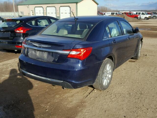 1C3CCBAB5DN586725 - 2013 CHRYSLER 200 LX BLUE photo 4