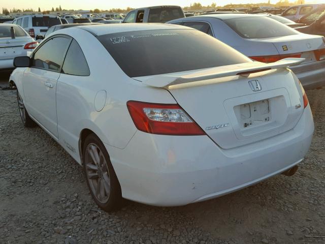 2HGFG21567H708658 - 2007 HONDA CIVIC SI WHITE photo 3