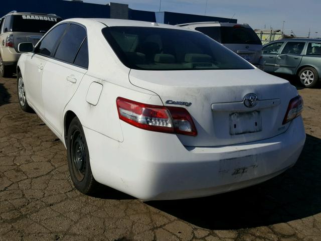 4T1BF3EK1AU555094 - 2010 TOYOTA CAMRY WHITE photo 3