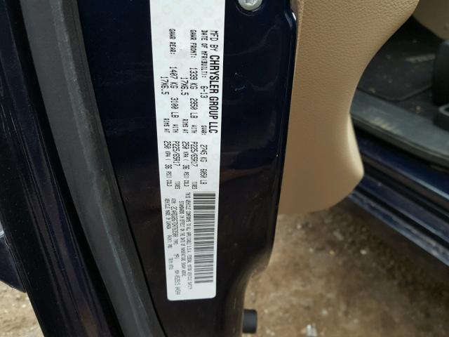 2C4RDGBG7DR763580 - 2013 DODGE GRAND CARA BLUE photo 10