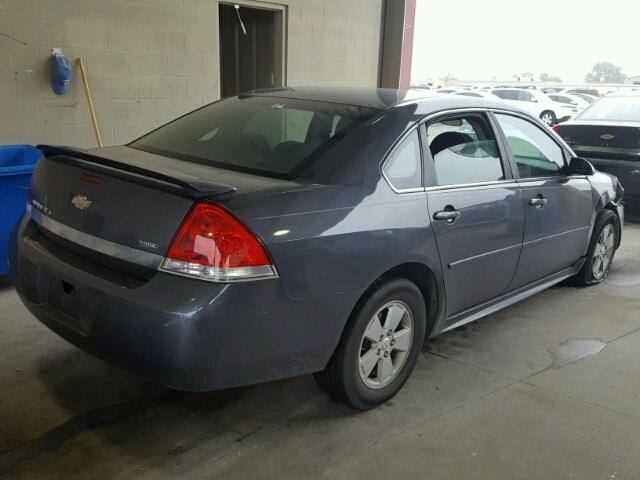 2G1WB5EK4A1131863 - 2010 CHEVROLET IMPALA LT GRAY photo 4