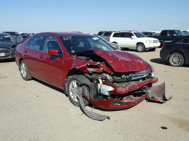 1HGCM56337A127461 - 2007 HONDA ACCORD RED photo 1