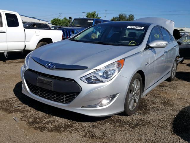 KMHEC4A40DA076707 - 2013 HYUNDAI SONATA HYB SILVER photo 2