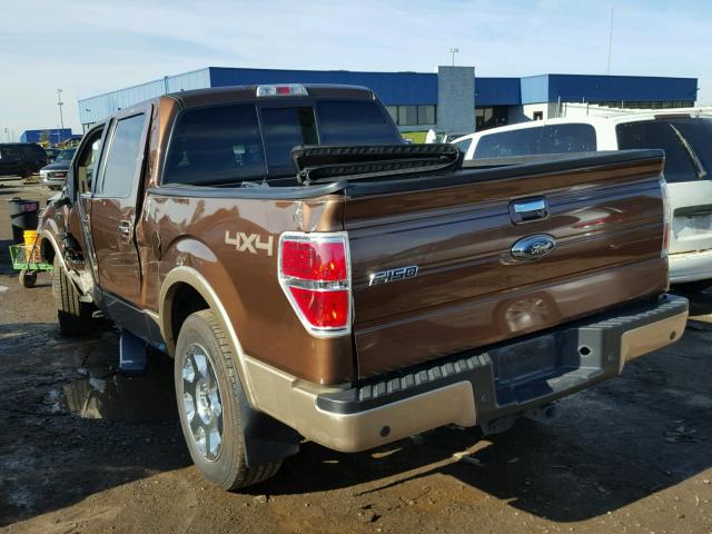 1FTFW1ET8CFC01499 - 2012 FORD F150 SUPER BROWN photo 3