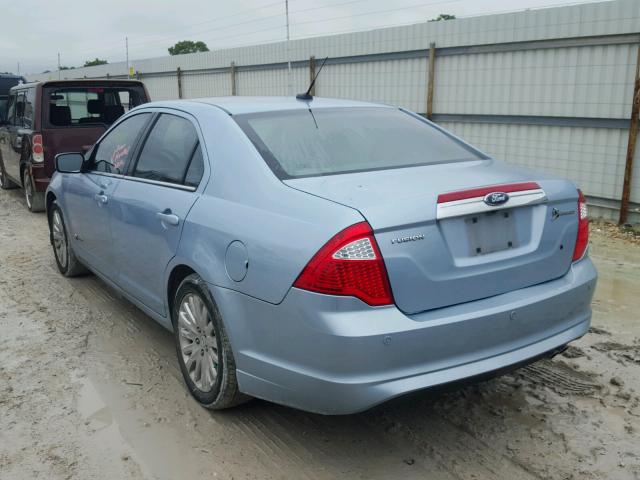 3FADP0L36AR267797 - 2010 FORD FUSION HYB BLUE photo 3