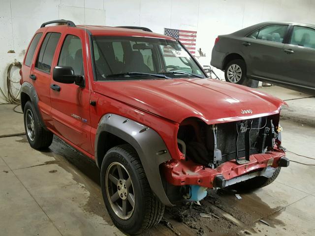 1J4GL48KX3W677622 - 2003 JEEP LIBERTY SP RED photo 1