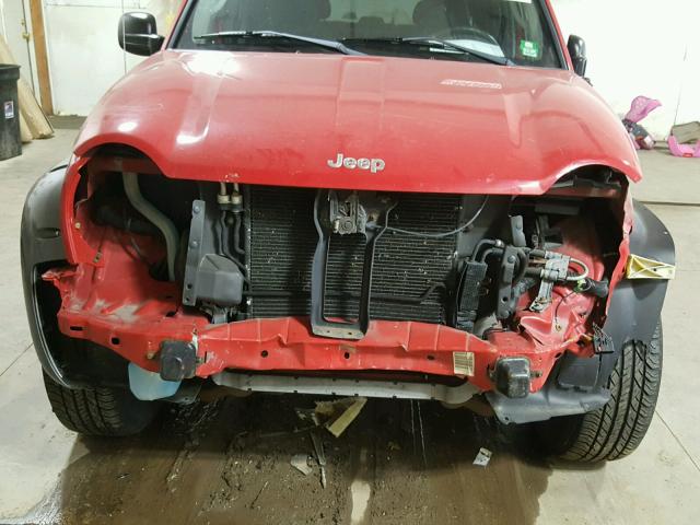 1J4GL48KX3W677622 - 2003 JEEP LIBERTY SP RED photo 9