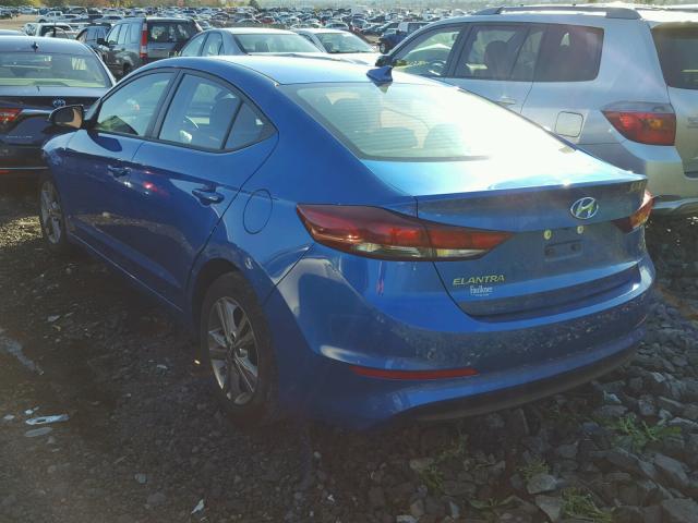 5NPD84LF3HH130483 - 2017 HYUNDAI ELANTRA SE BLUE photo 3