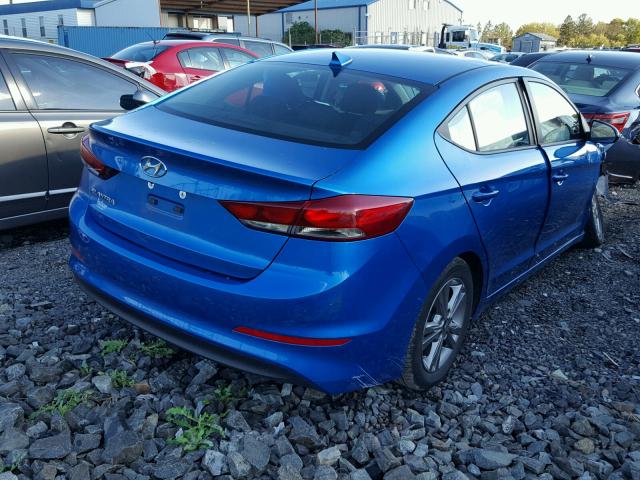 5NPD84LF3HH130483 - 2017 HYUNDAI ELANTRA SE BLUE photo 4