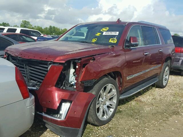1GYS3HKJ4HR142454 - 2017 CADILLAC ESCALADE E RED photo 2