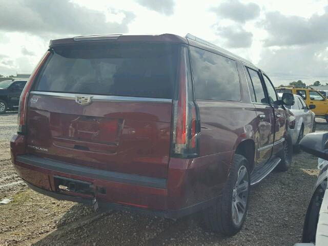 1GYS3HKJ4HR142454 - 2017 CADILLAC ESCALADE E RED photo 4