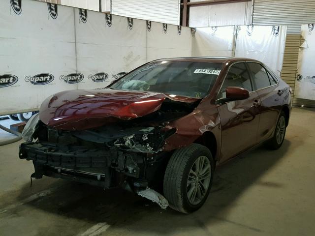4T1BF1FK4HU737675 - 2017 TOYOTA CAMRY LE RED photo 2